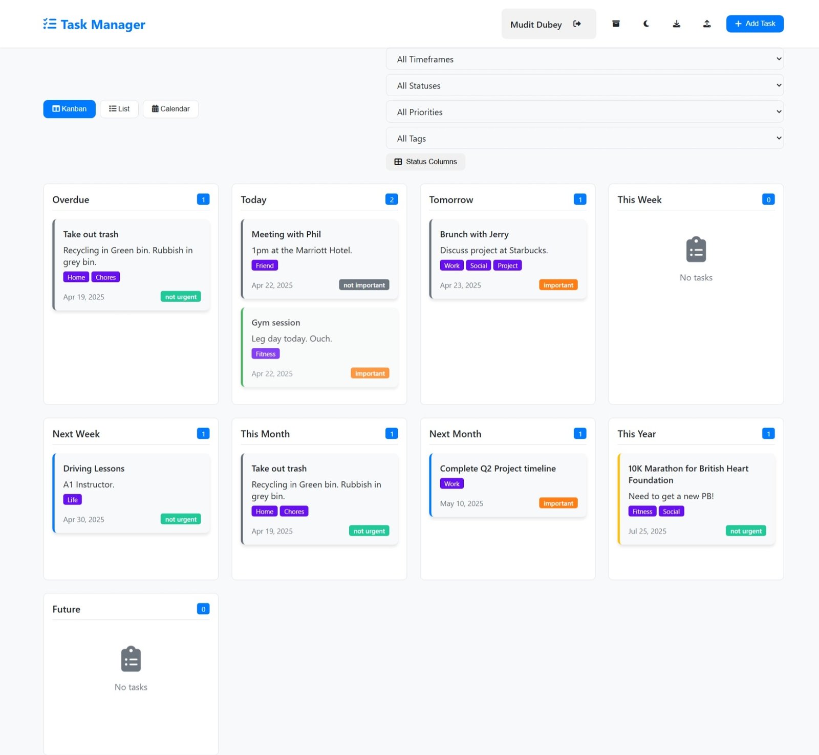 Task Manager App Screenshot